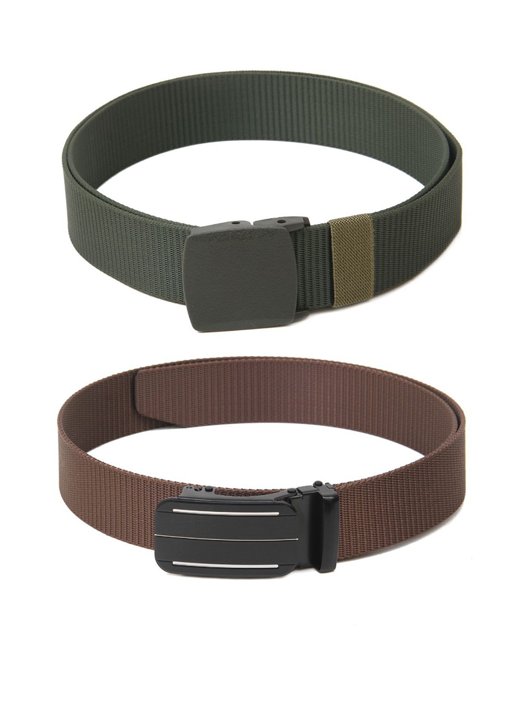

Calvadoss Boys Set of 2 Textured Belts, Green