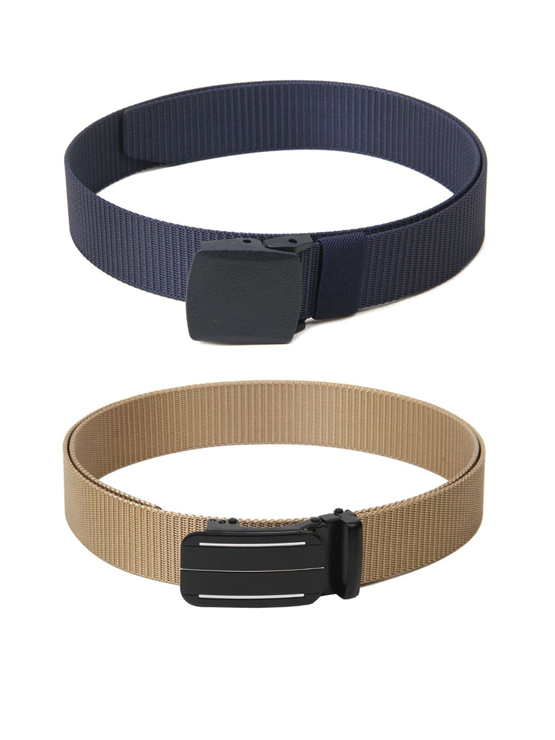 

Calvadoss Boys Set Of 2 Textured Canvas Belt, Navy blue
