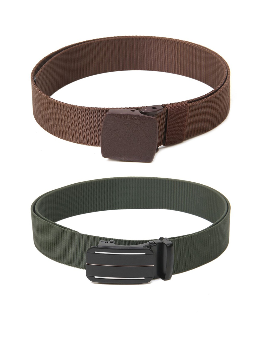 

Calvadoss Boys Set Of 2 Textured Belts, Brown
