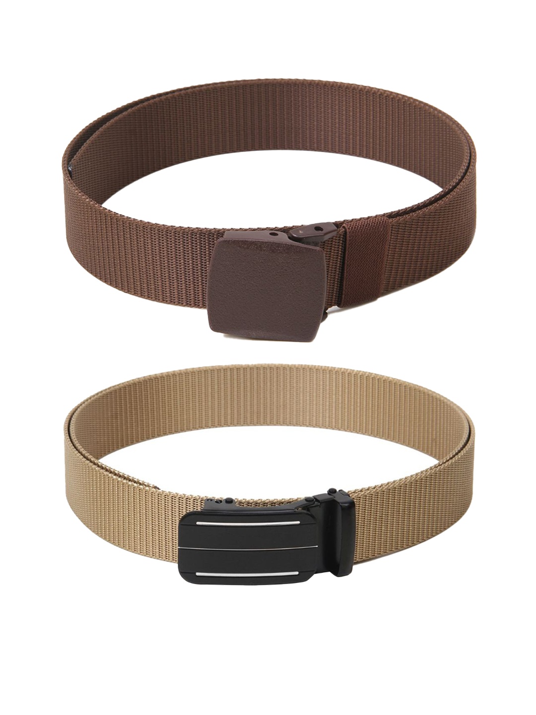 

Calvadoss Boys Set of 2 Textured Belts, Brown