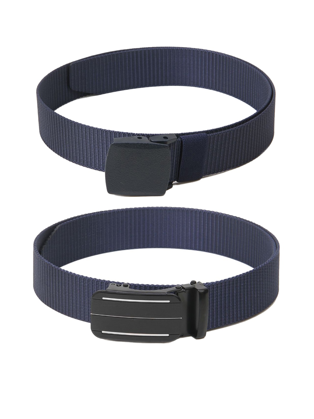 

Calvadoss Boys Set Of 2 Textured Belt, Navy blue