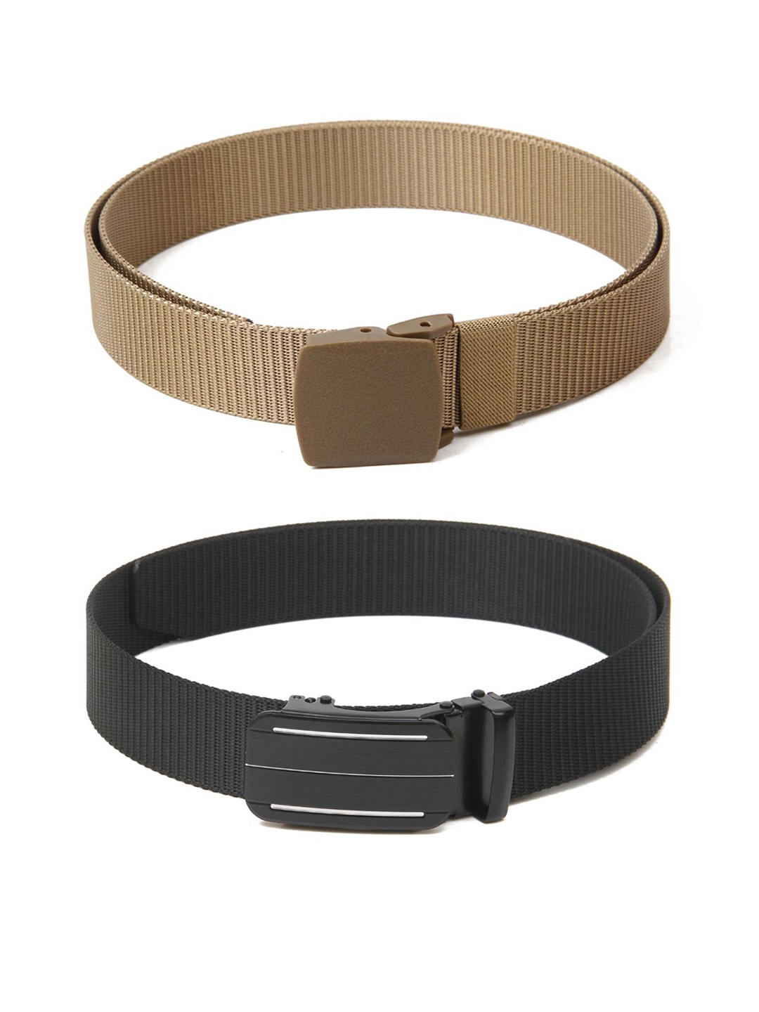 

Calvadoss Boys Set Of 2 Textured Belt, Beige