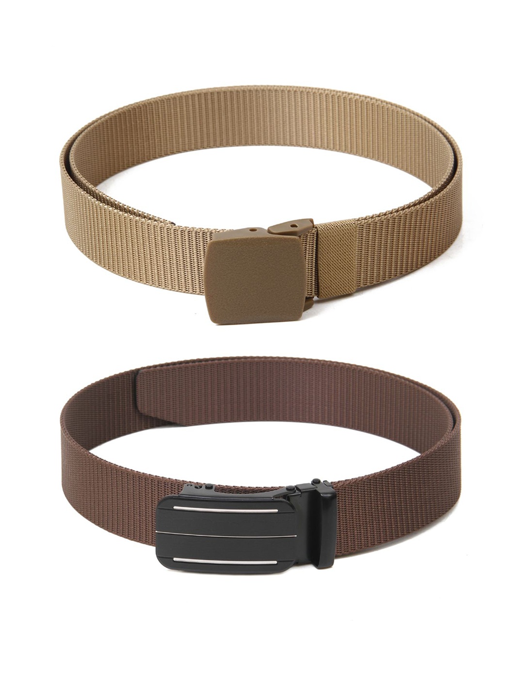 

Calvadoss Boys Set Of 2 Textured Belts, Beige