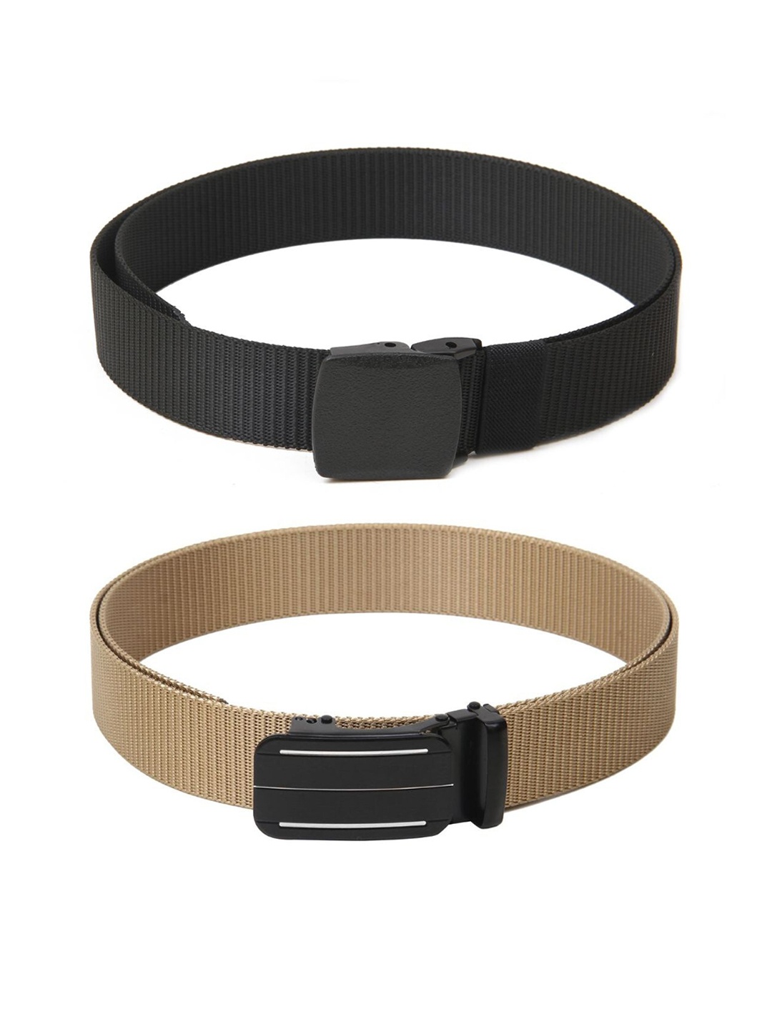 

Calvadoss Boys Set Of 2 Textured Belt, Black