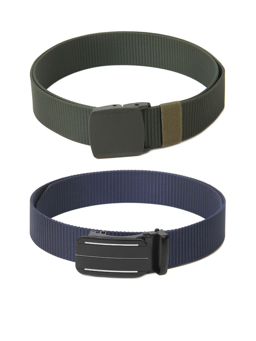 

Calvadoss Boys Set of 2 Textured Belts, Green