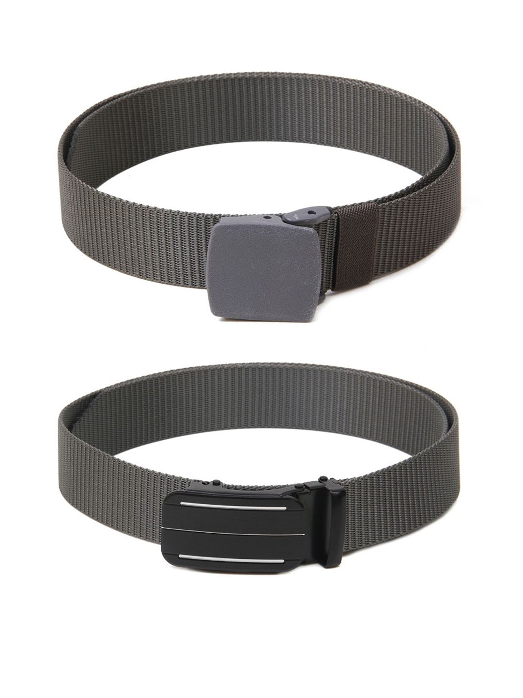 

Calvadoss Boys Set Of 2 Textured Belt, Grey