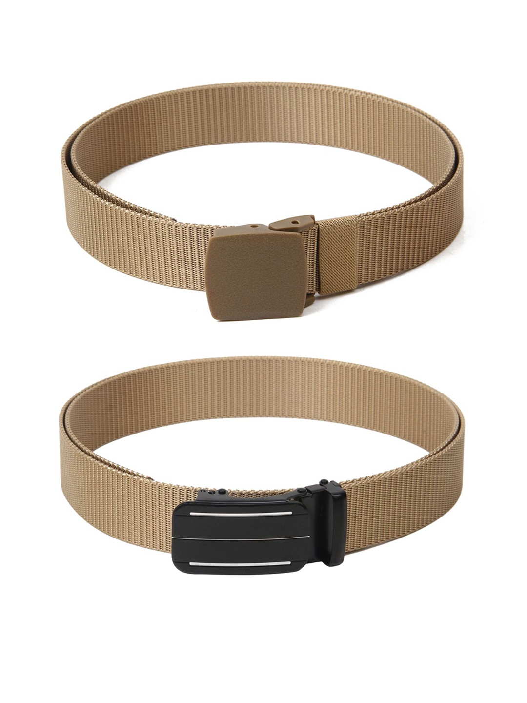 

Calvadoss Boys Set Of 2 Textured Belts, Beige