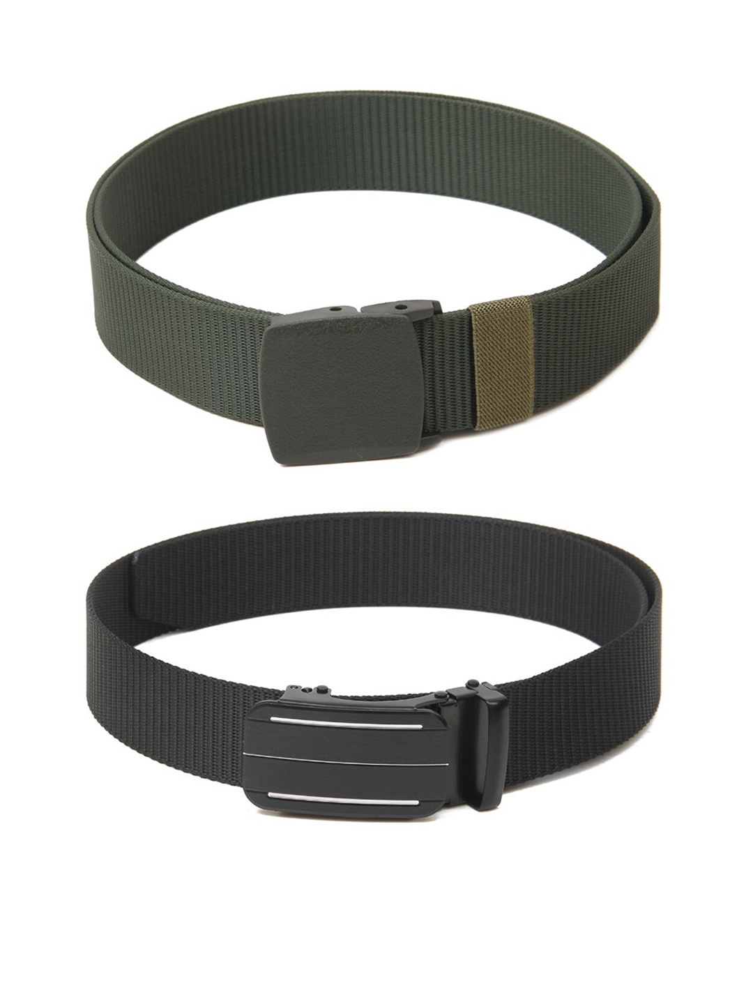 

Calvadoss Boys Set Of 2 Textured Belt, Green