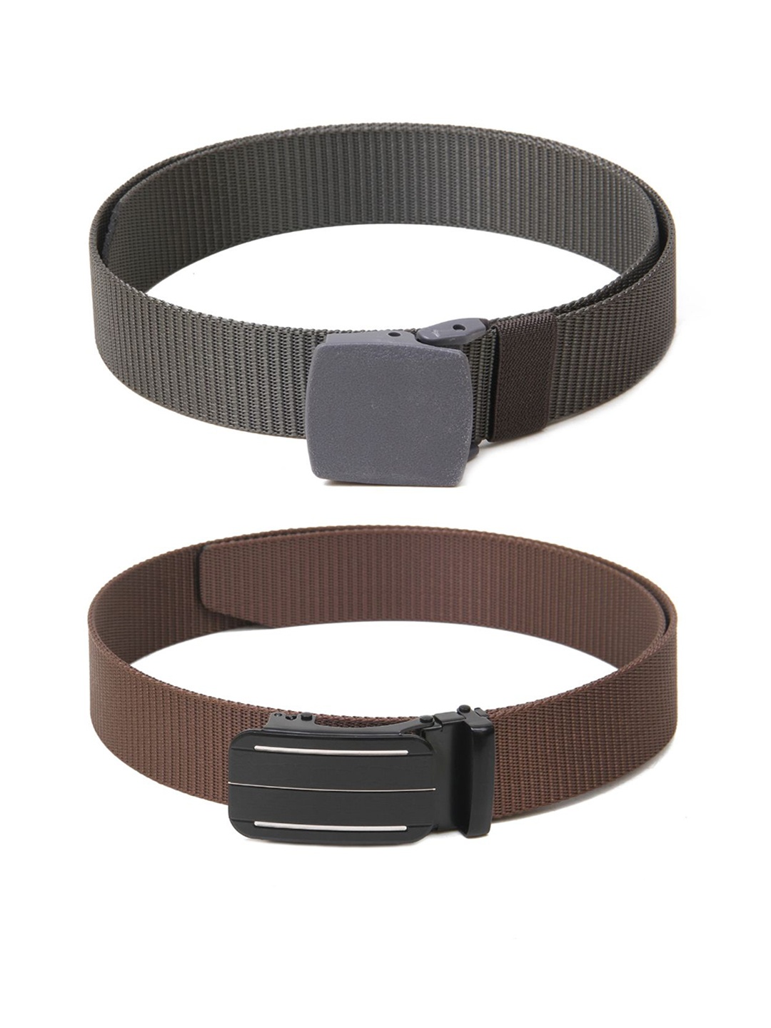 

Calvadoss Boys Set Of 2 Textured Canvas Belt, Grey
