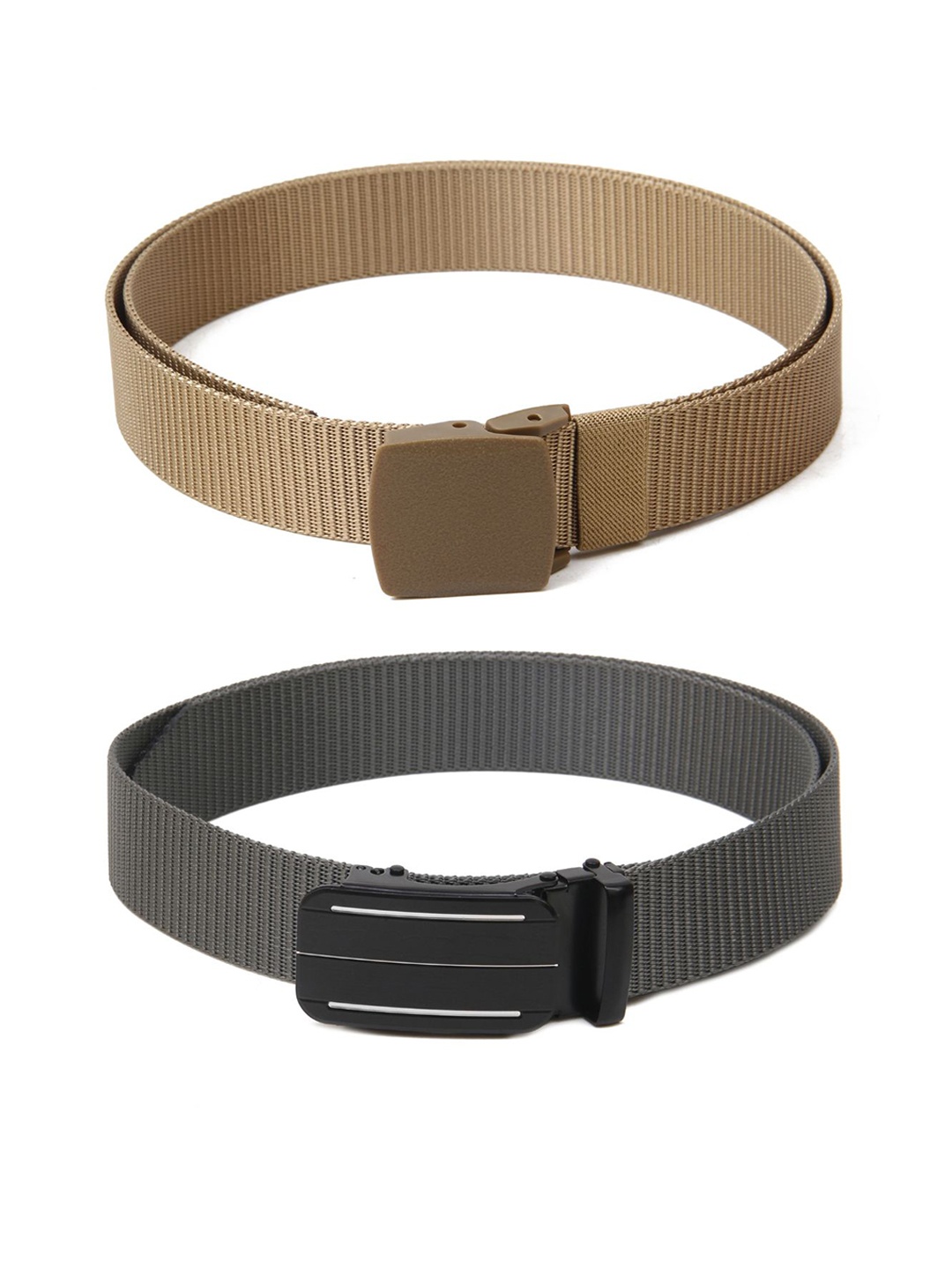 

Calvadoss Boys Set of 2 Textured Belts, Beige