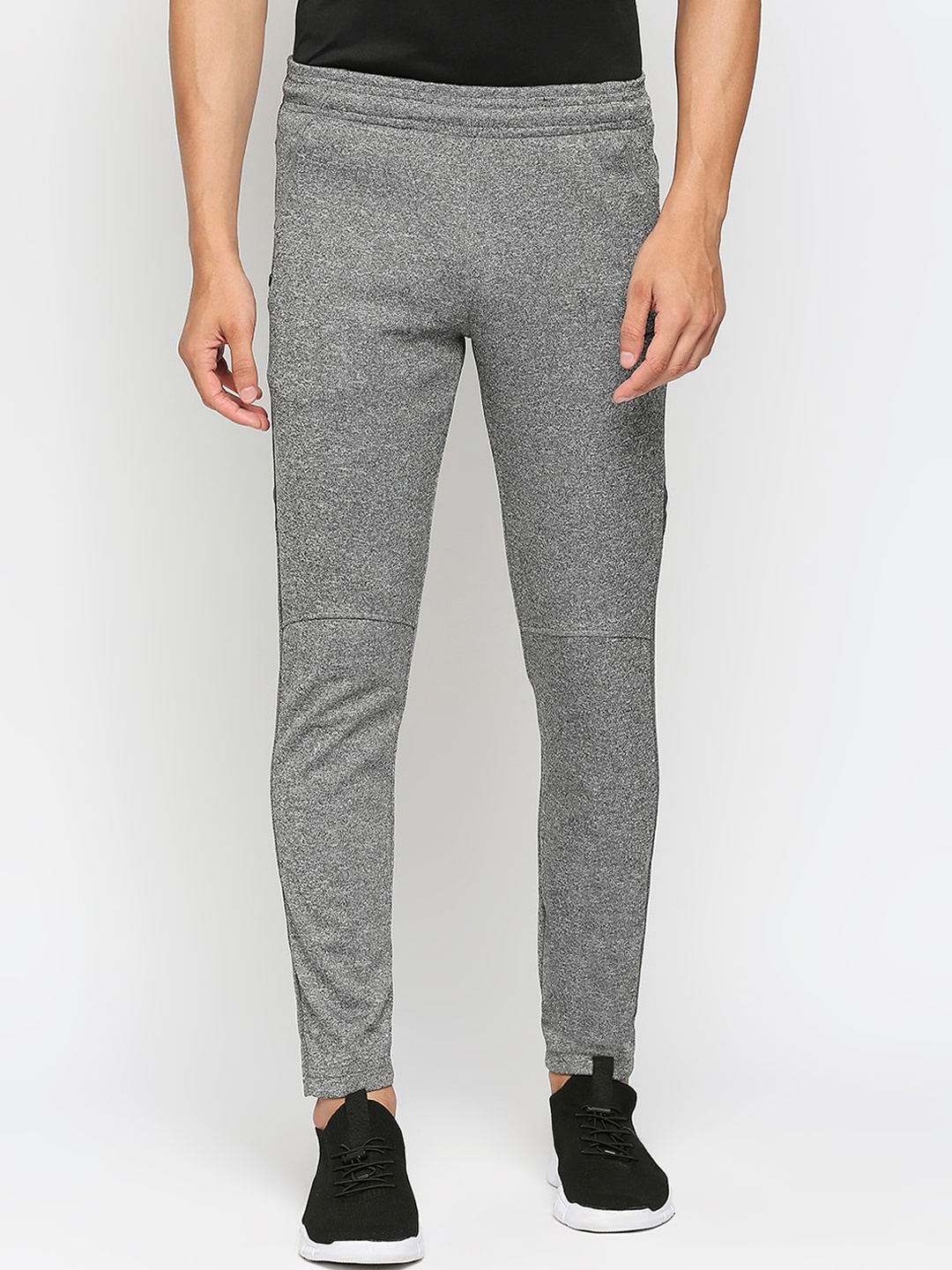 

Black Panther Men Textured Dry Fit & Acti Fit Track Pants, Grey melange