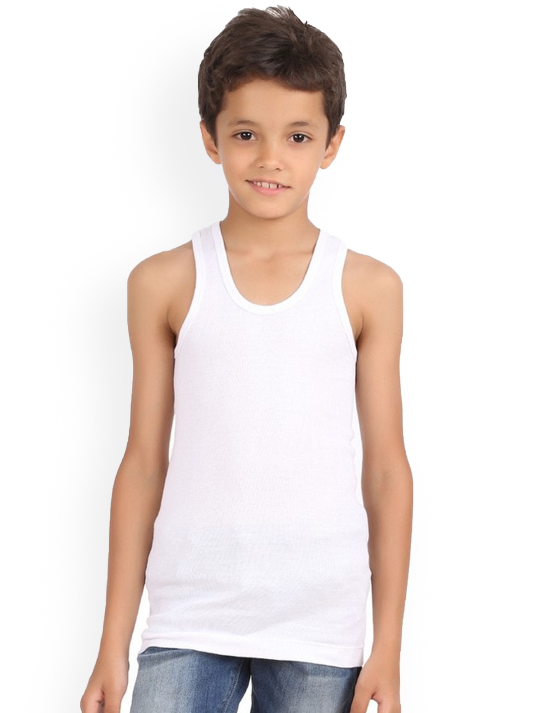 

Lyril Boys Pack Of 4 Pure Cotton Basic Innerwear Vests 61079110, White