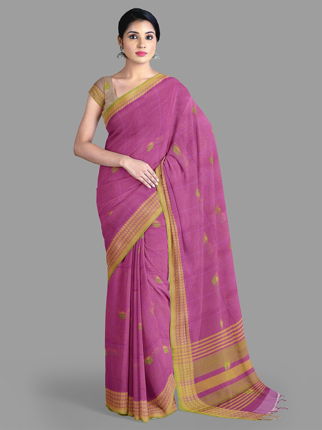 

The Chennai Silks Woven Design Pure Cotton Saree, Magenta