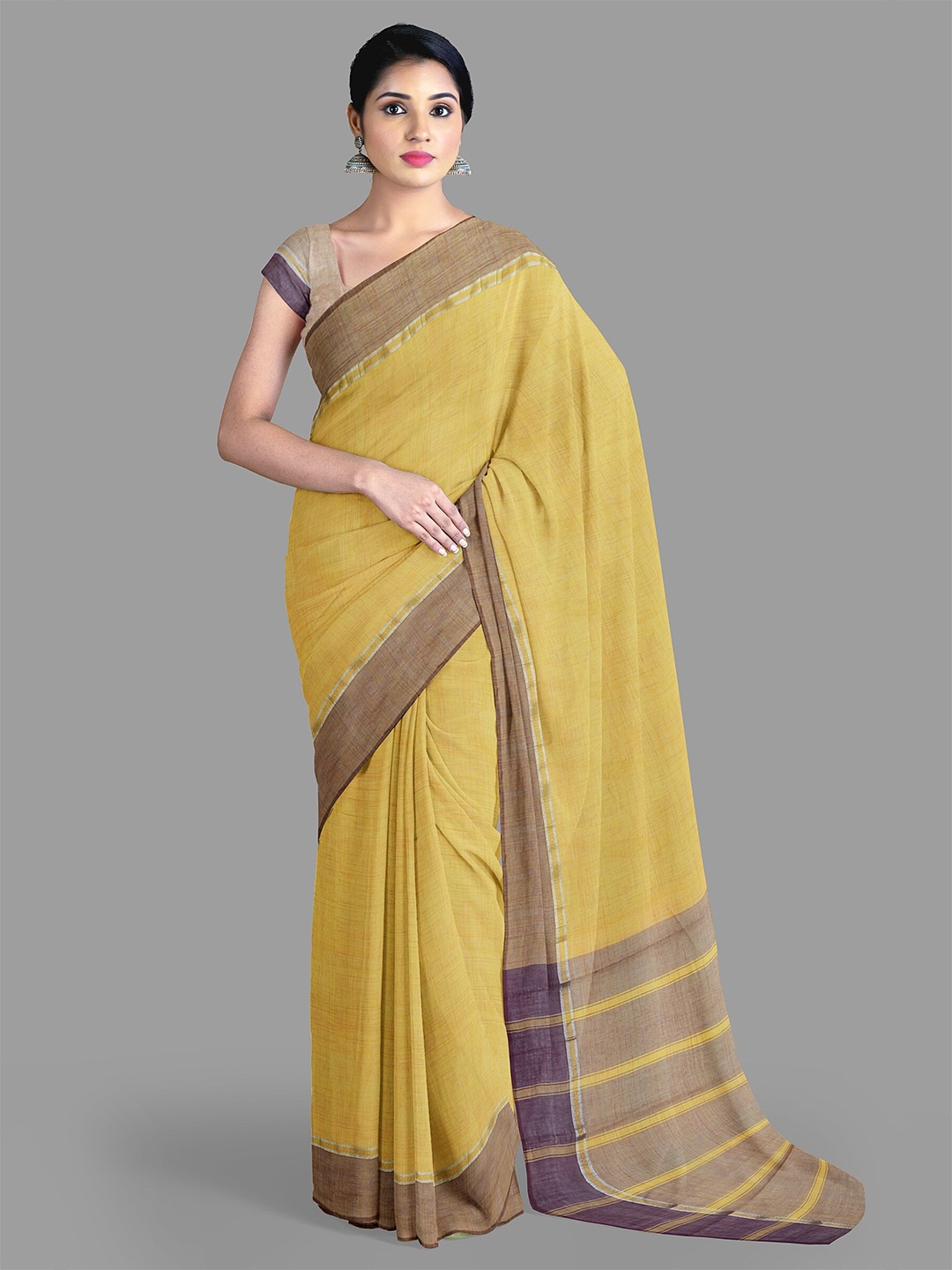 

The Chennai Silks Pure Cotton Saree, Yellow