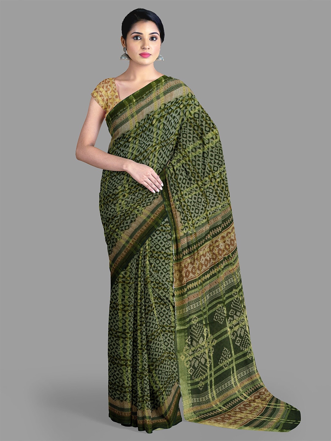 

The Chennai Silks Pure Cotton Saree, Beige