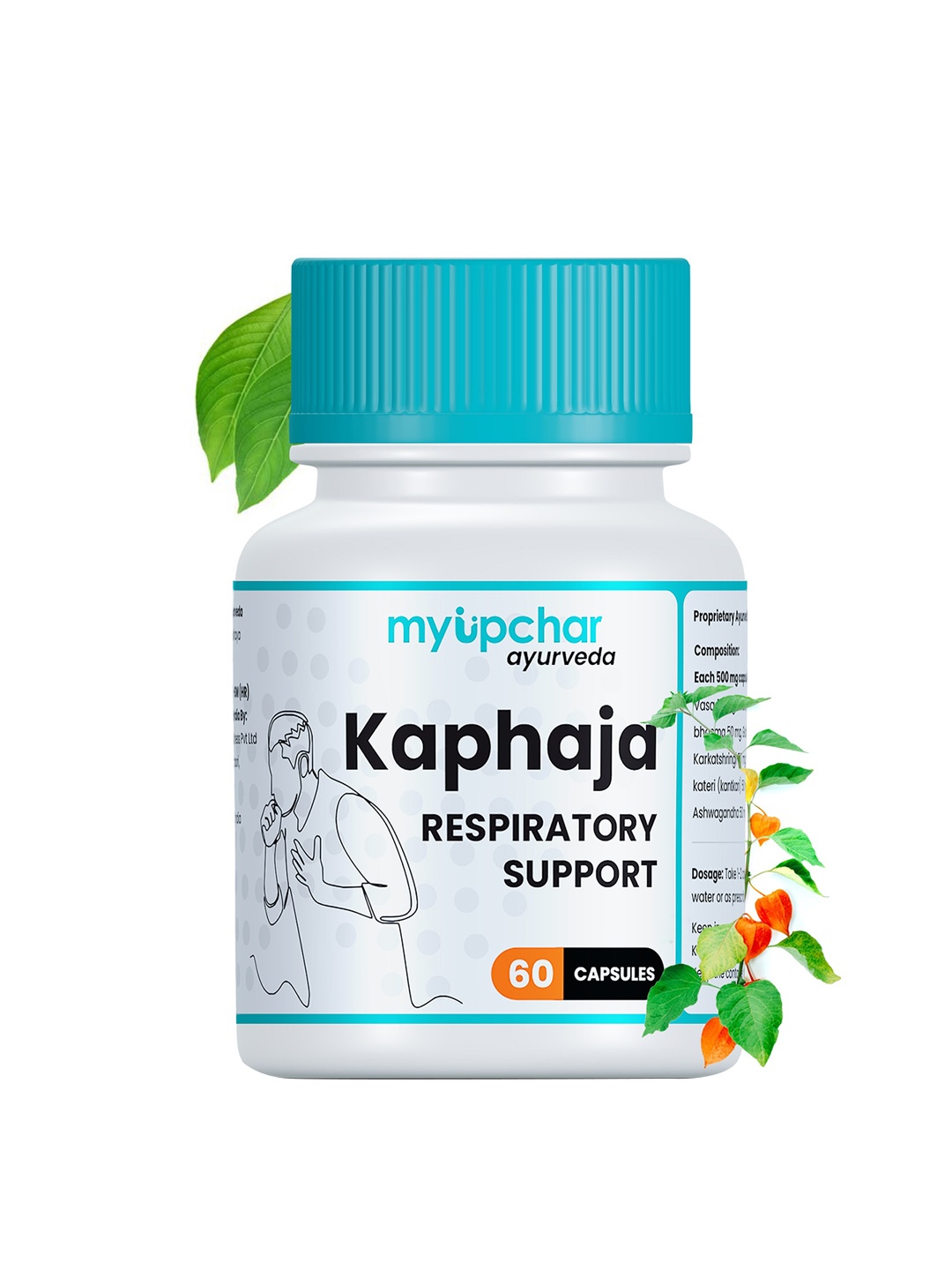 

Myupchar Ayurveda Kaphaja Respiratory Support Capsule - 60 Capsule, White