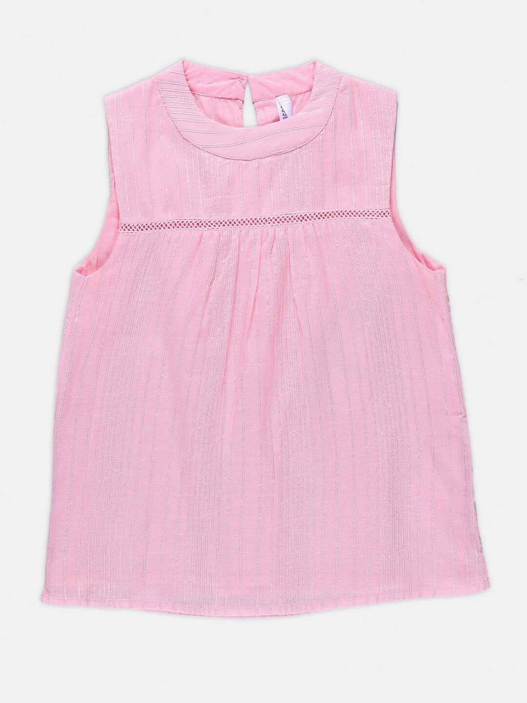 

SPYBY Girls Cotton Round Neck Sleevless Top, Pink