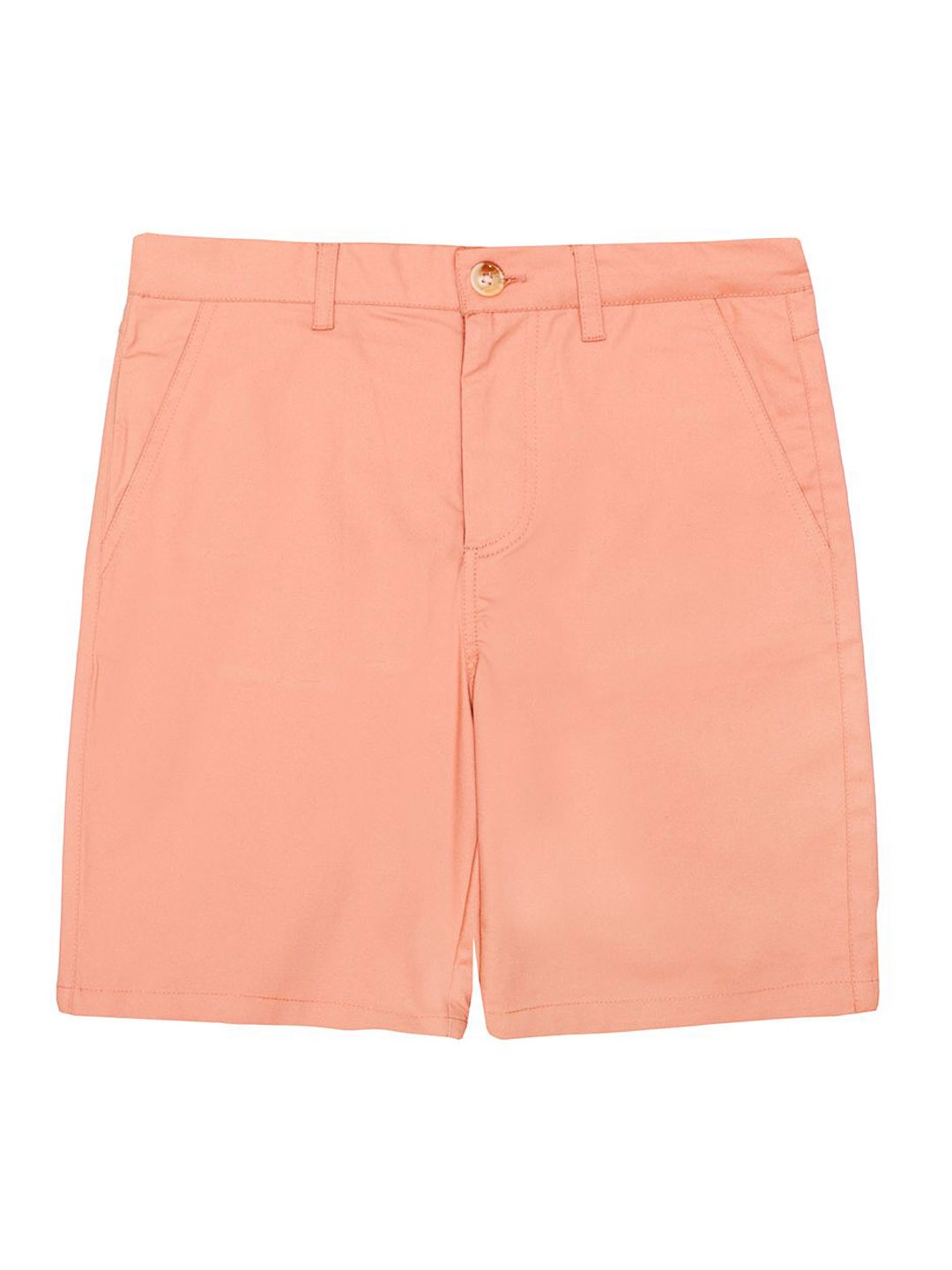 

Whistle & Hops Boys Mid-Rise Pure Cotton Shorts, Peach