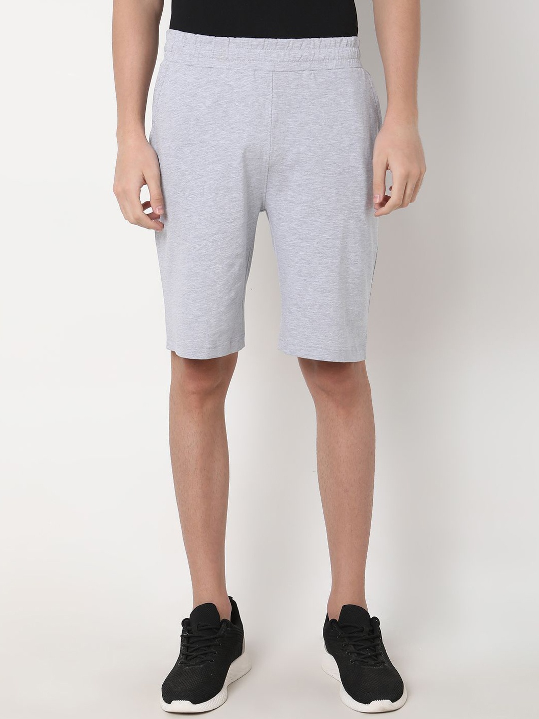 

R&B Men Mid Rise Regular Fit Culottes Trouser, Grey