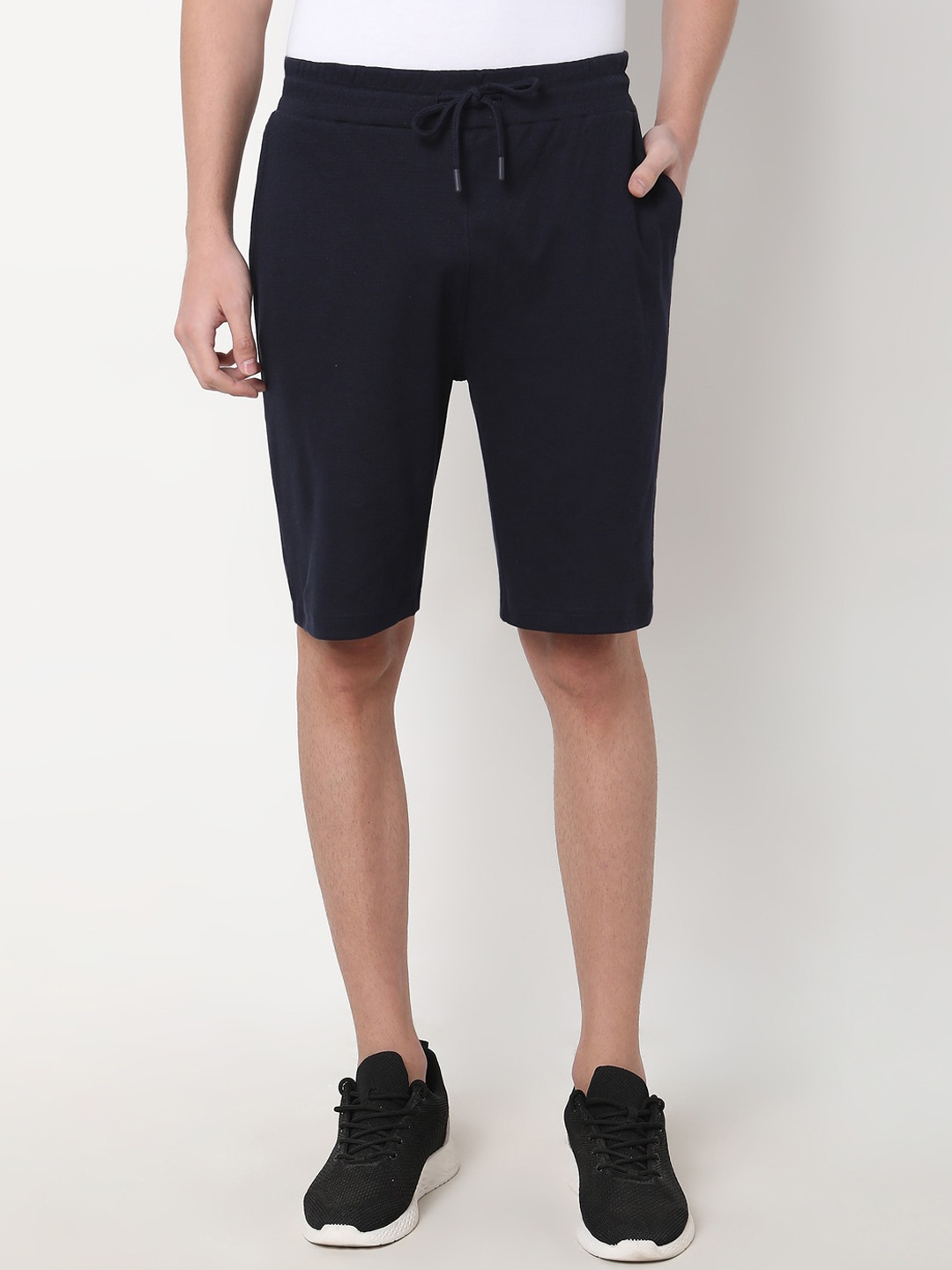 

R&B Men Mid Rise Cotton Regular Fit Trouser, Blue