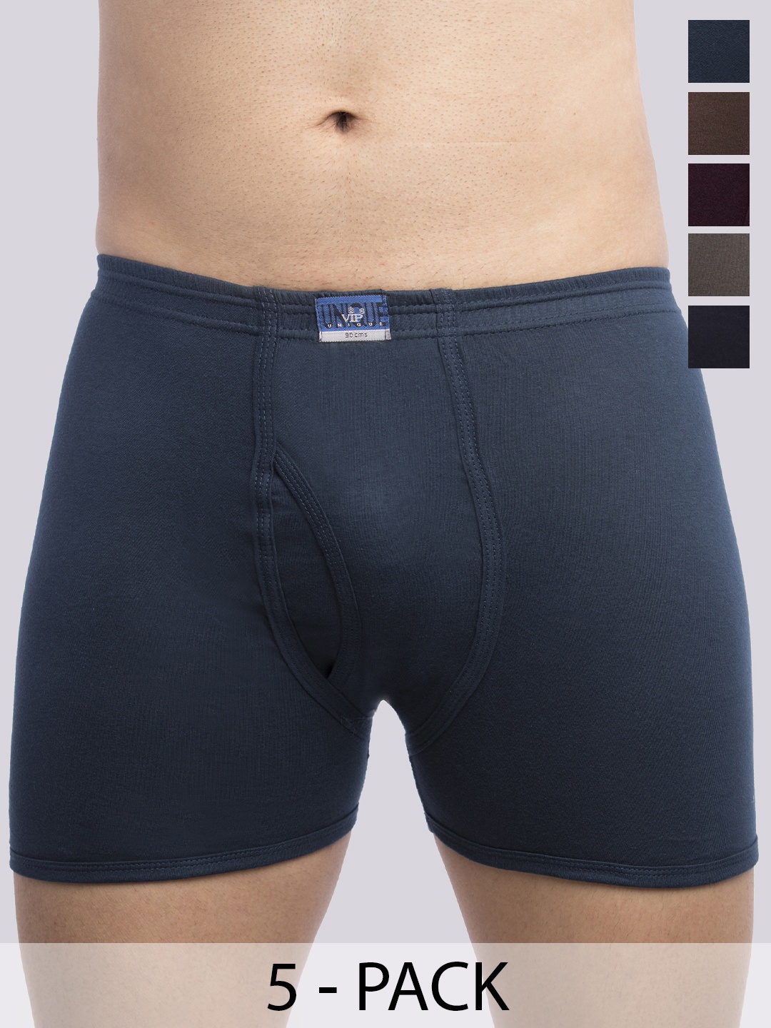 VIP Pack Of 5 Assorted Cotton Breathability Trunks VP-MI-TR-UNICL-10P-PO5-110