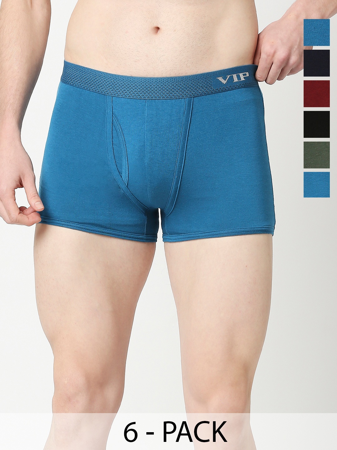 

VIP Pack Of 6 Assorted Breathability Trunks VP-MI-TR-SNSRY-10P-PO6-XL