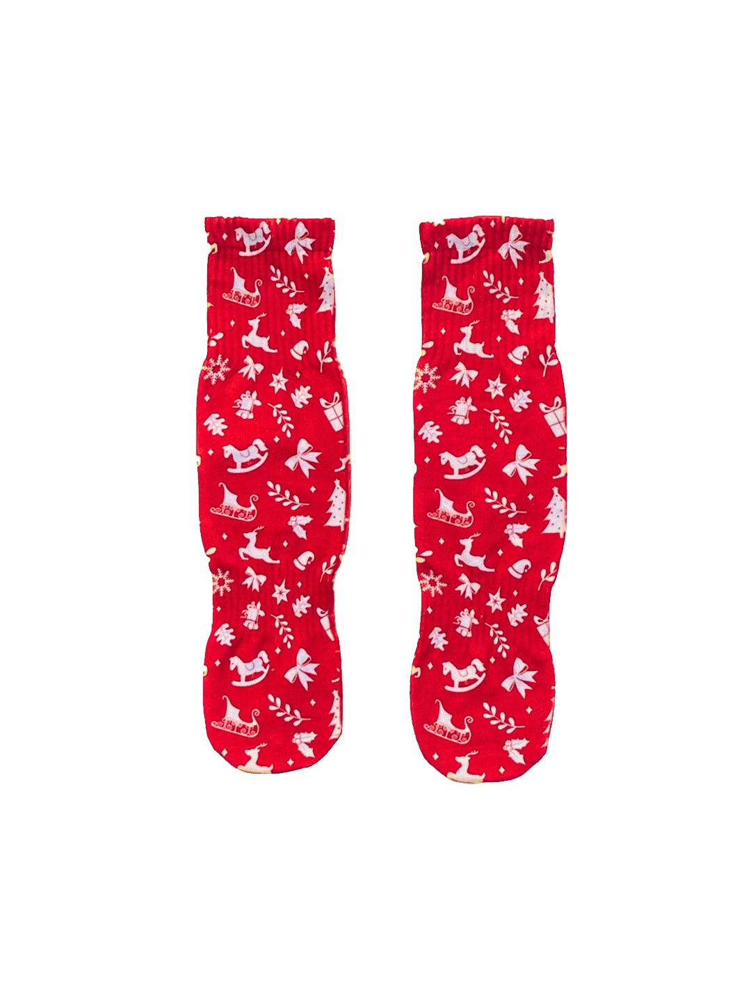 

The Boring Socks Unisex Patterned Calf Length Socks, Red