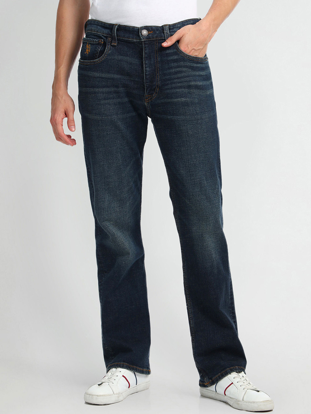

U.S. Polo Assn. Denim Co. Men Connor Bootcut Clean Look Stretchable Jeans, Blue