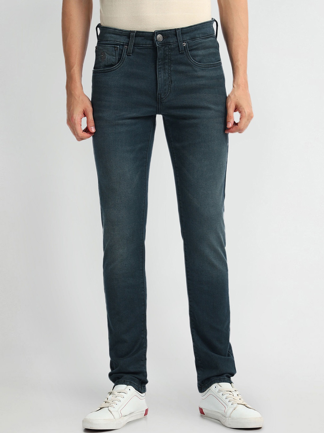 

U.S. Polo Assn. Denim Co. Men Clean Look Skinny Fit Stretchable Jeans, Blue