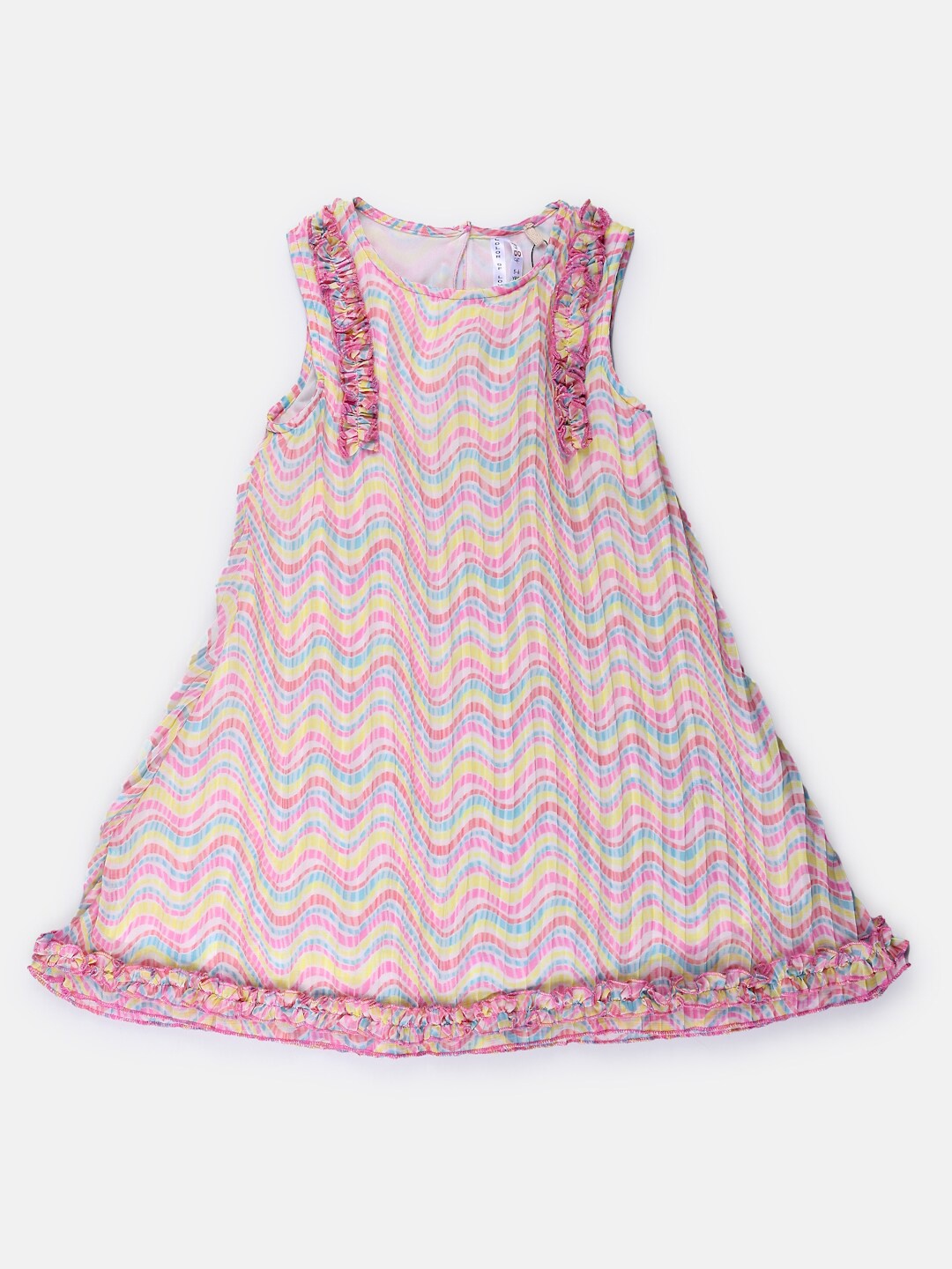 

SPYBY Girls Geometric Printed A-Line Dress, Multi