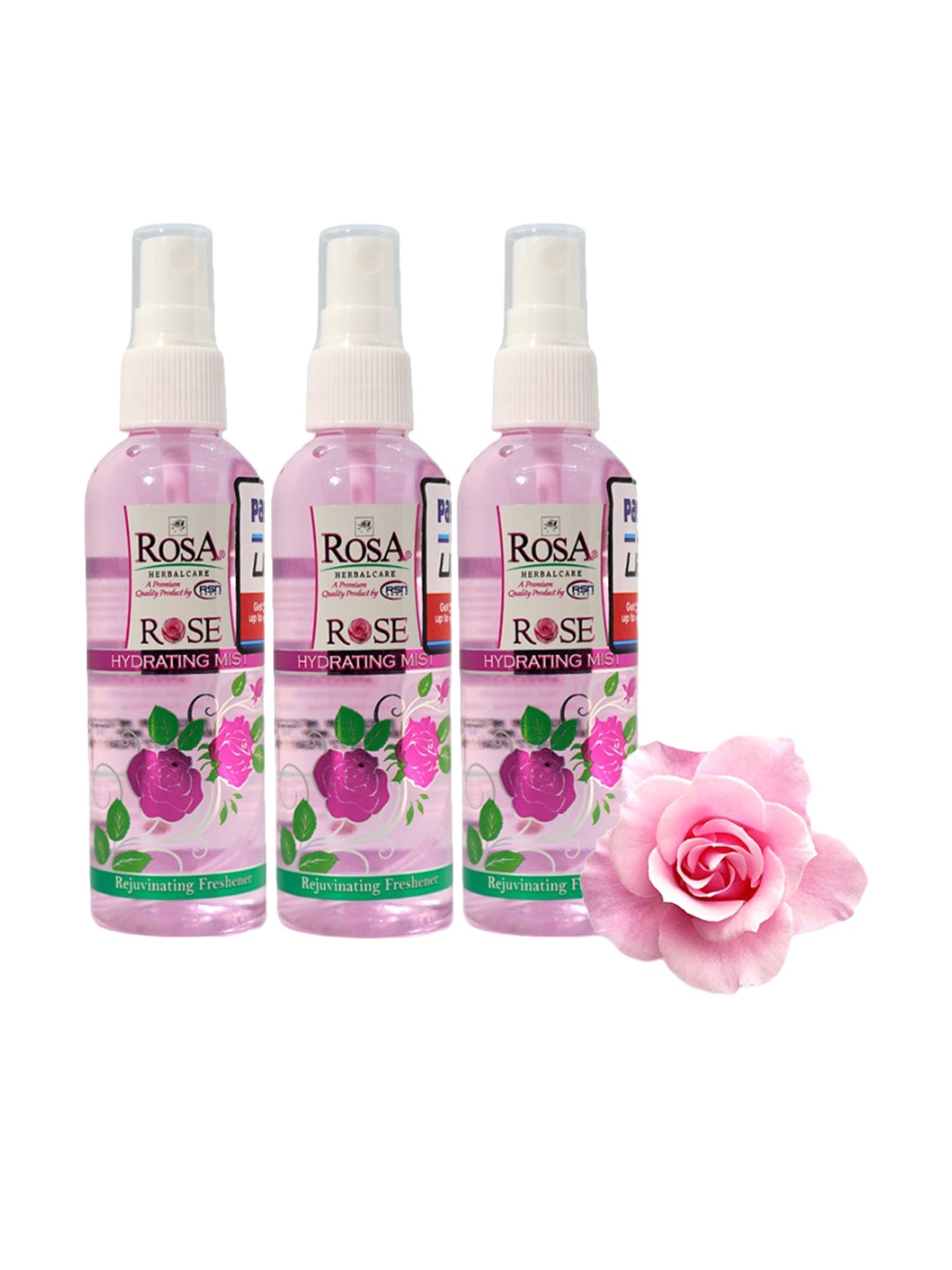 

ROSA Set Of 3 Hydrating Rose Mist - 110 ml Each, White