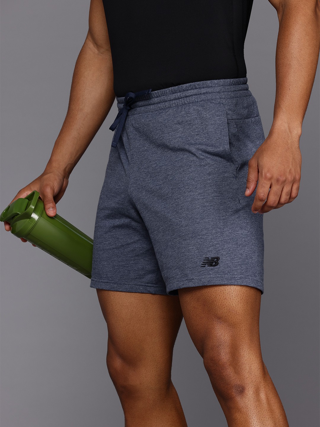 

New Balance Men Moisture Wicking Sports Shorts, Navy blue
