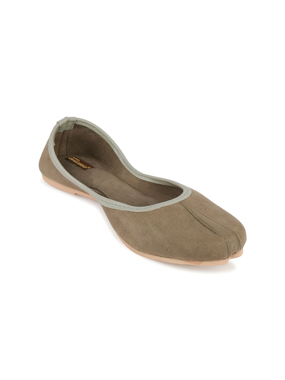 

DESI COLOUR Round Toe Mojaris, Grey