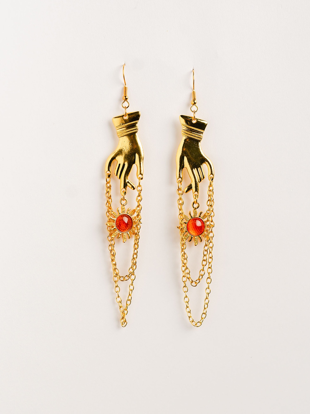 

Theater Rhinestone Contemporary Drop Earrings, Gold