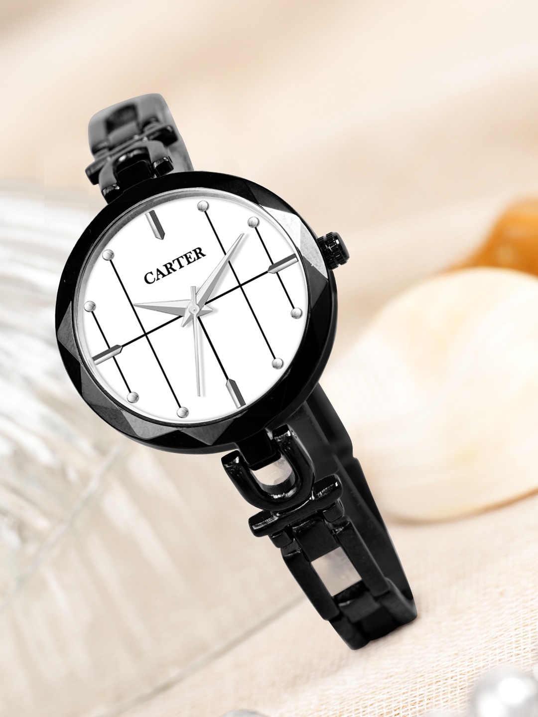 

Sandy D Carter Women Embellished Dial & Bracelet Style Straps Analogue Watch SDC24-18-WH, White