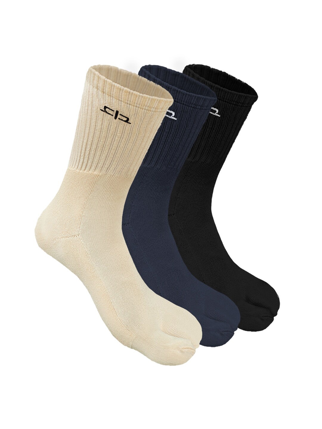 

Heelium Women Pack of 3 Bamboo Super Soft & Odour-Free Breathable Toe-Calf Length Socks, Black