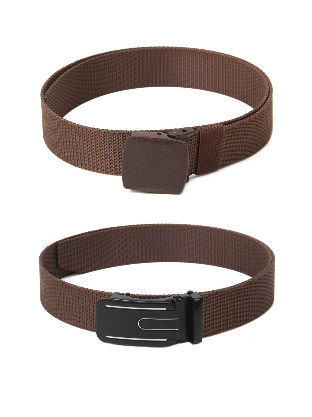 

Calvadoss Women Set Of 2 Textured Belts, Brown