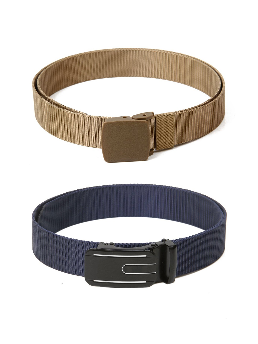 

Calvadoss Women Set of 2 Textured Belt, Beige