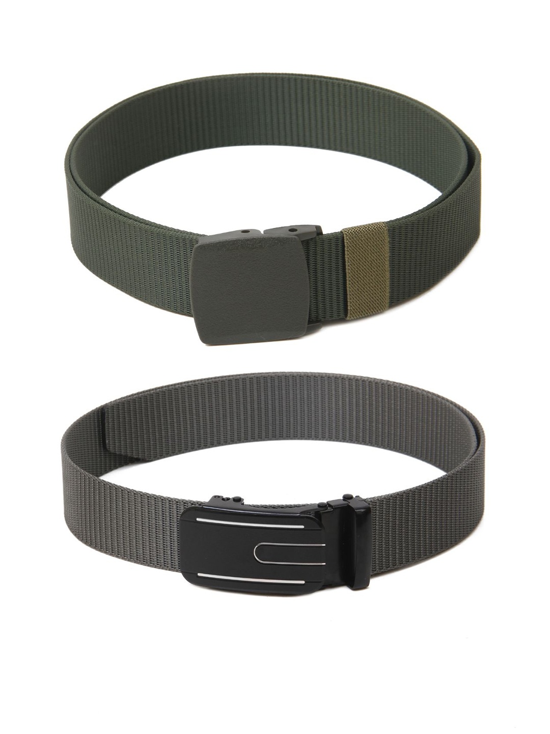 

Calvadoss Women Set of 2 Textured Belts, Green