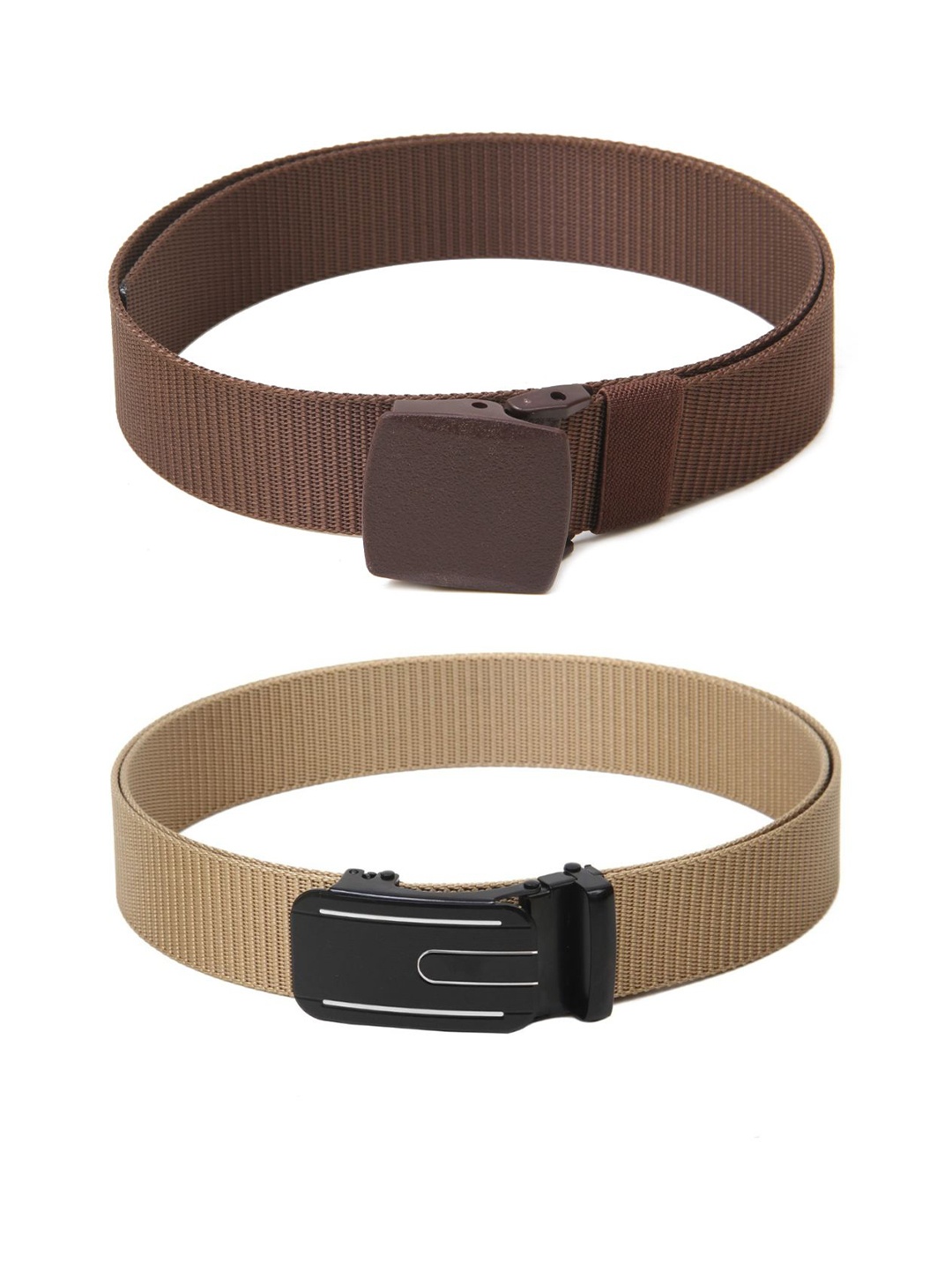 

Calvadoss Women Set Of 2 Textured Belts, Brown