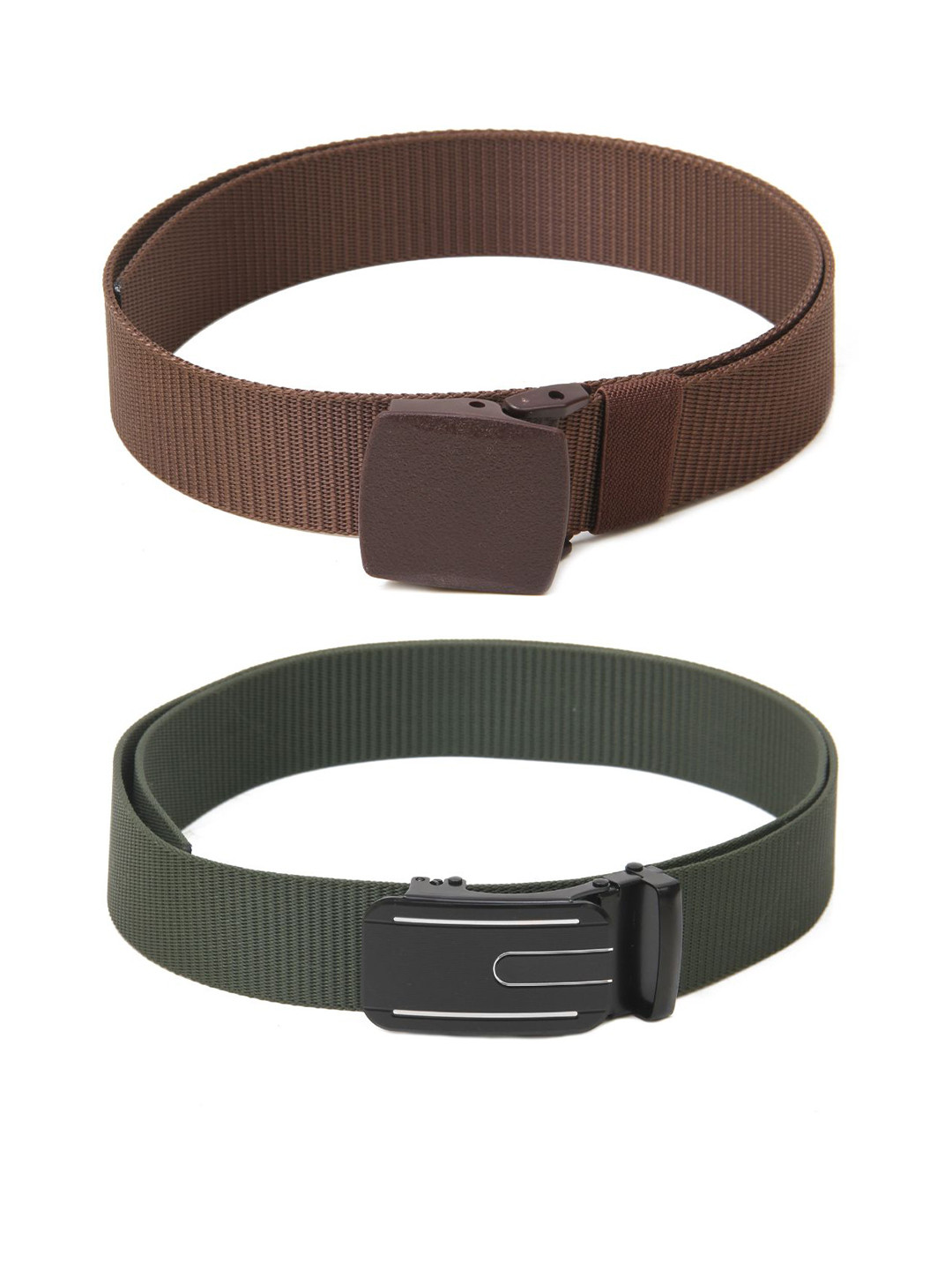 

Calvadoss Women Set Of 2 Textured Canvas Belt, Brown