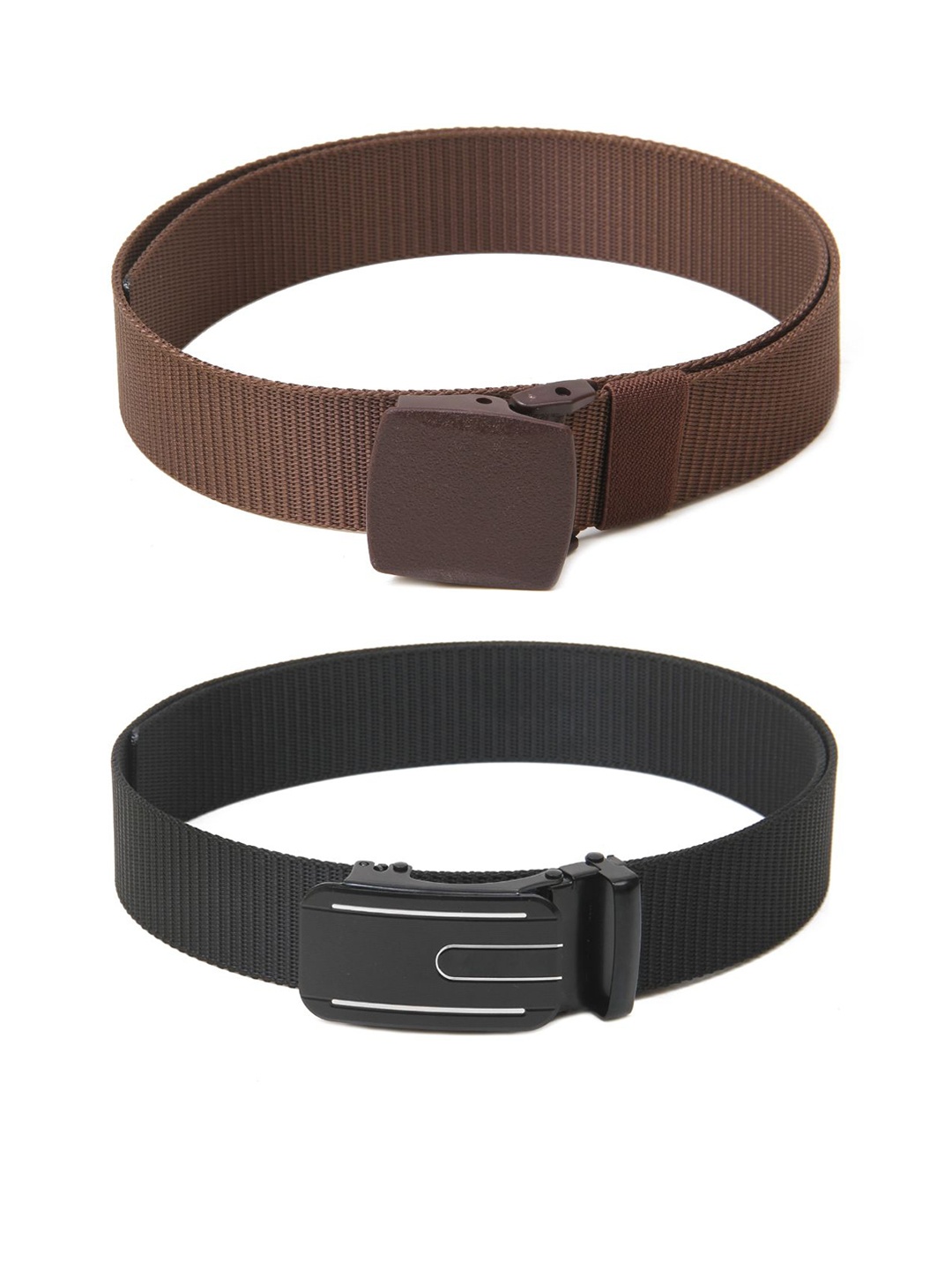 

Calvadoss Women Set of 2 Textured Belts, Brown