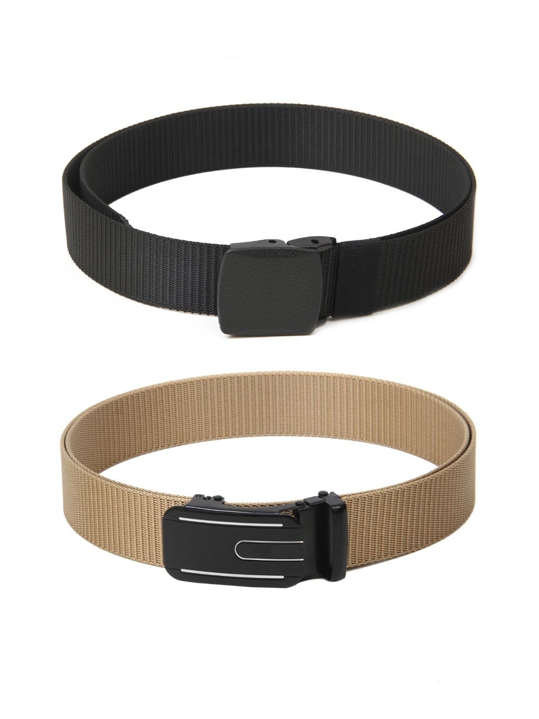 

Calvadoss Women Set of 2 Textured Belt, Black