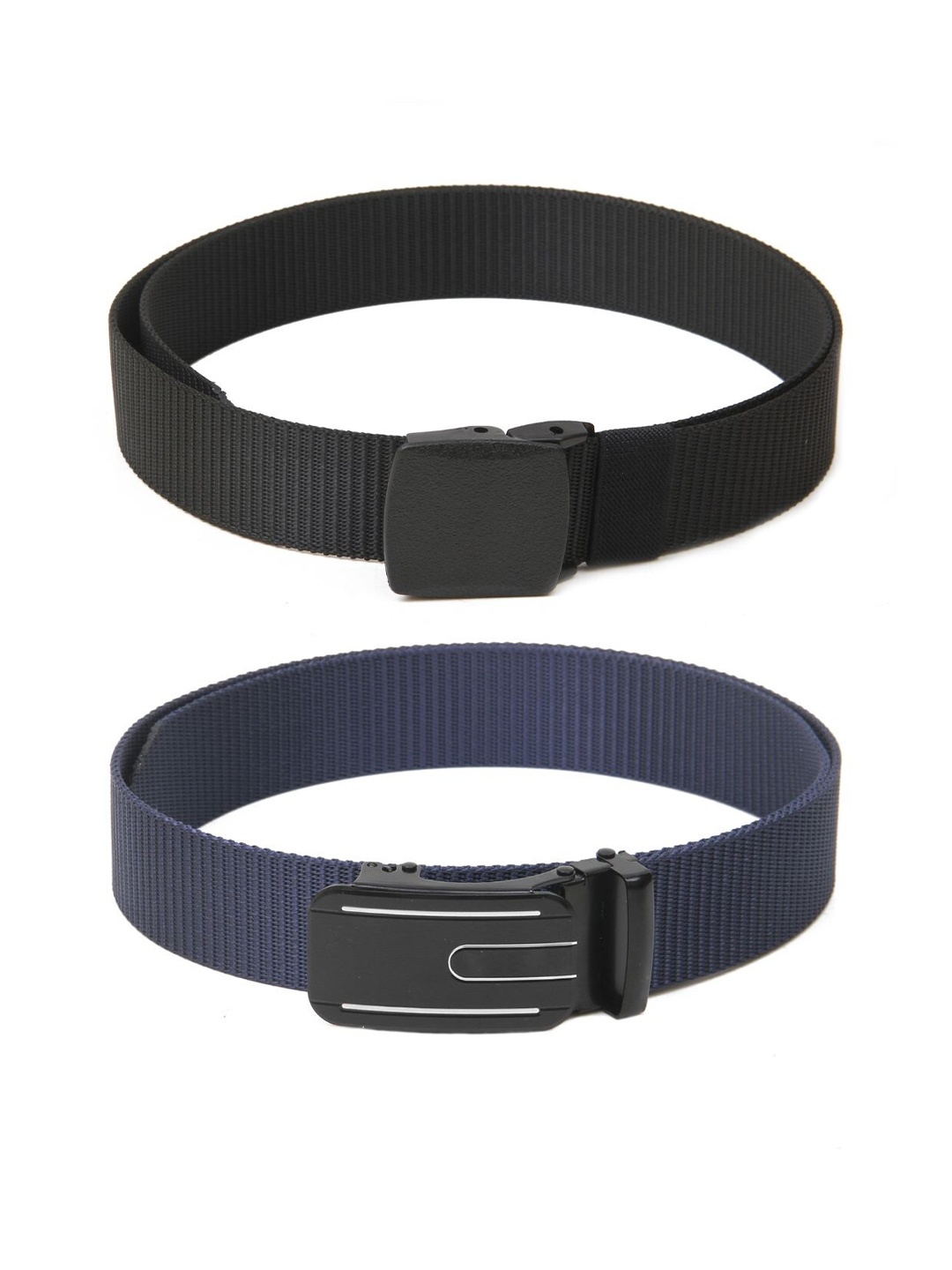 

Calvadoss Women Set of 2 Textured Belt, Black