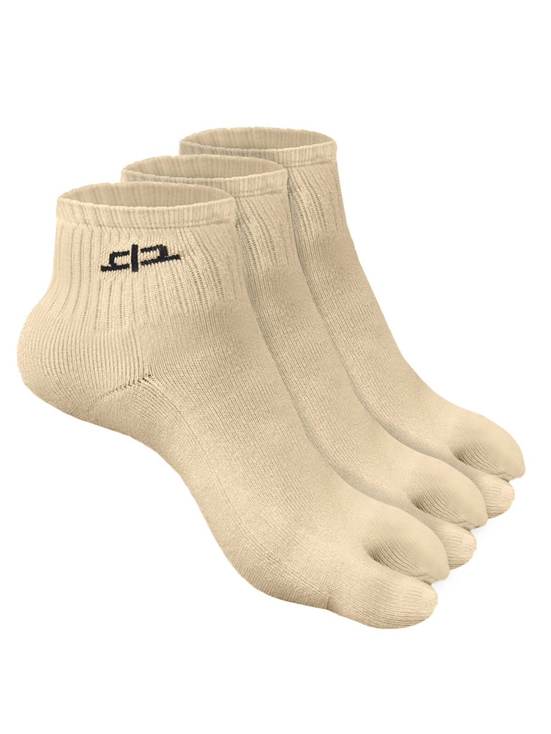 

Heelium Women Pack of 3 Bamboo Super Soft & Odour-Free Breathable Toe-Ankle Length Socks, Beige