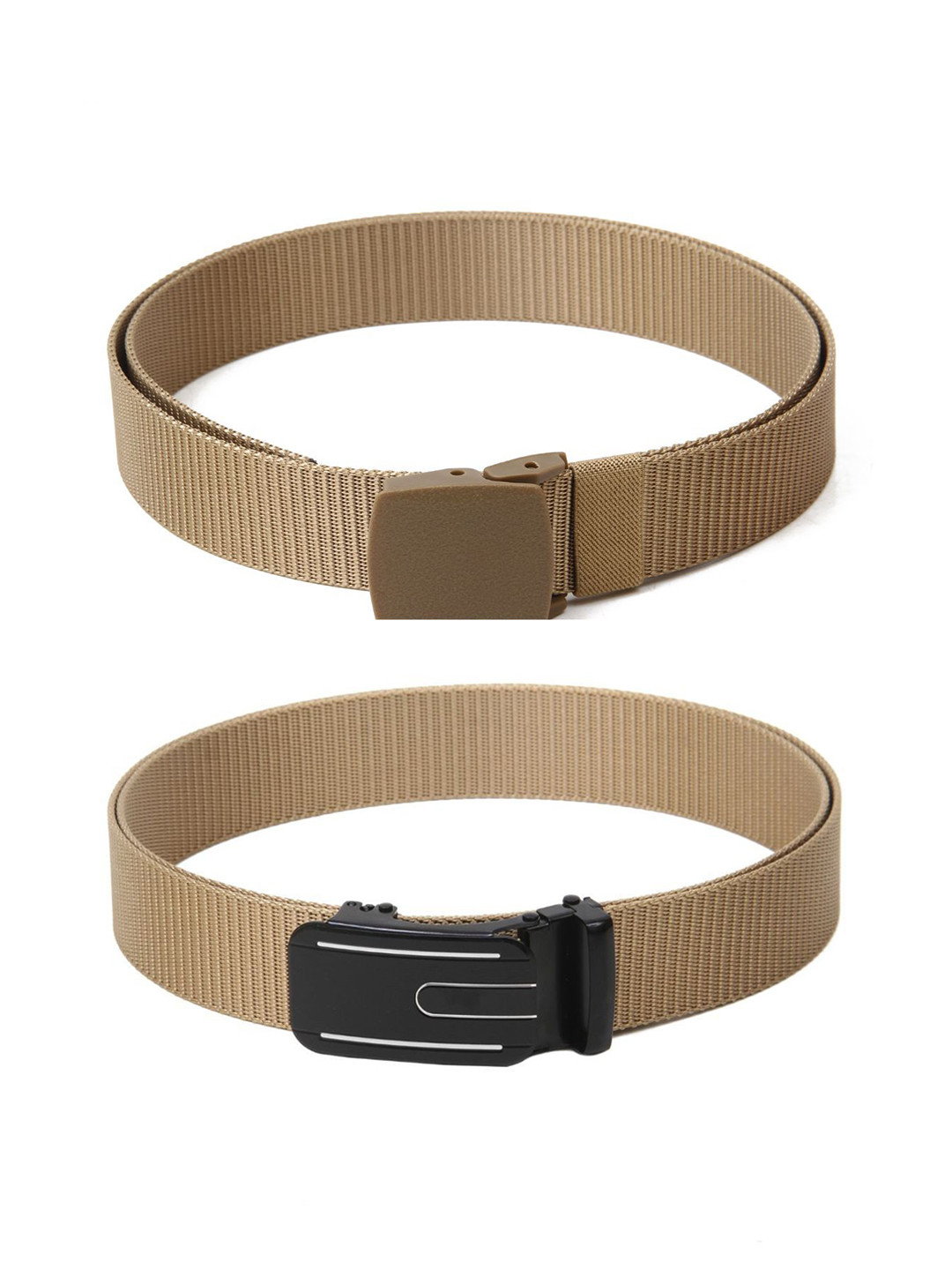 

Calvadoss Boys Set Of 2 Textured Belts, Beige