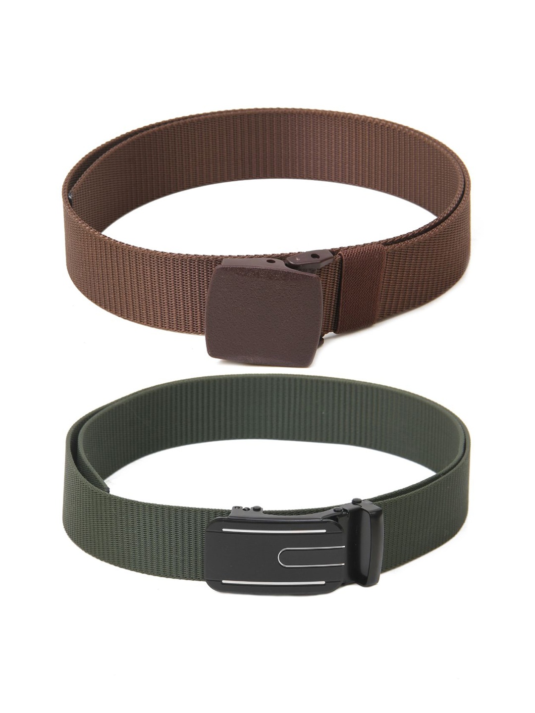 

Calvadoss Boys Set Of 2 Textured Canvas Belts, Brown