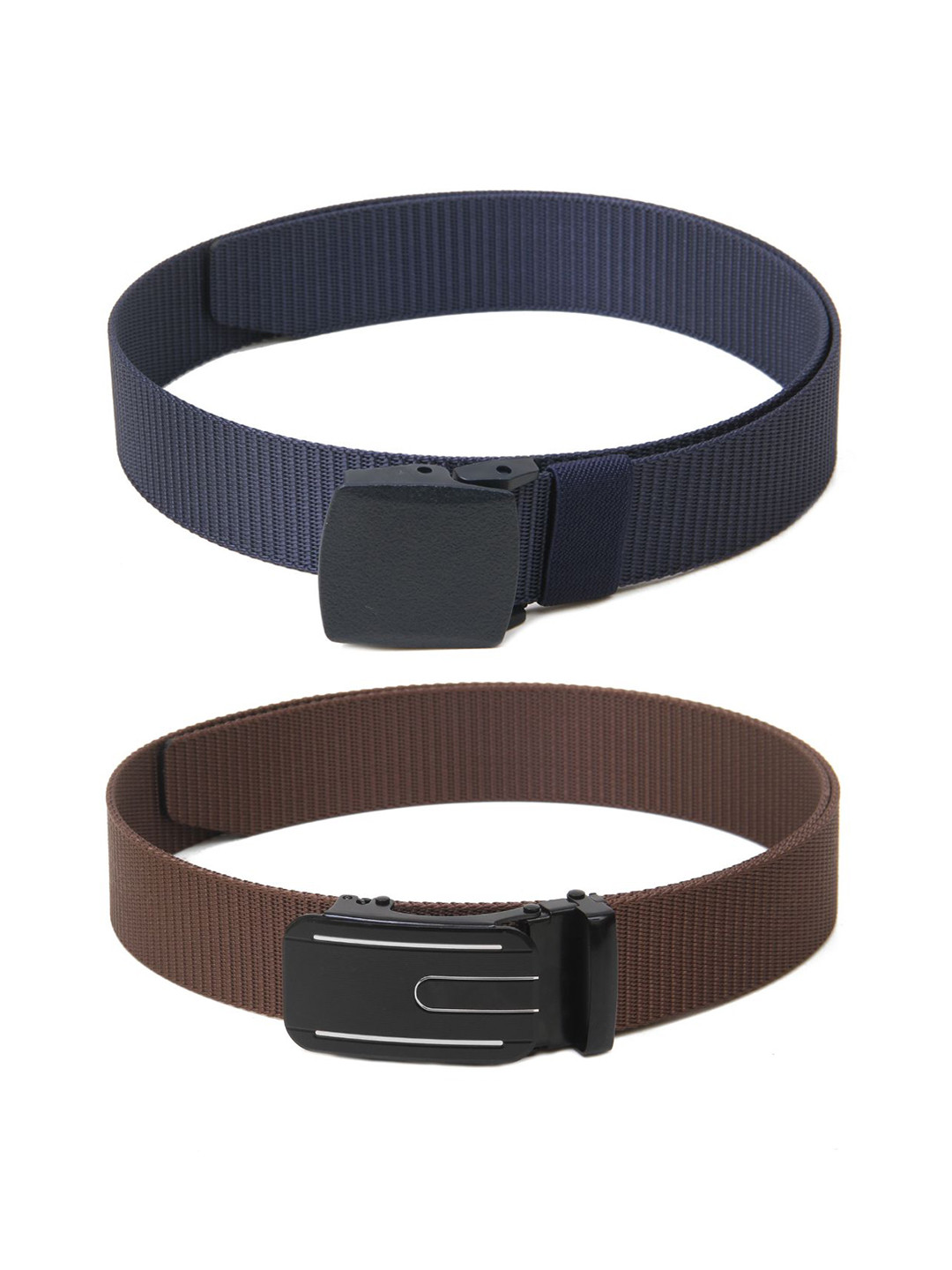 

Calvadoss Boys Set Of 2 Textured Canvas Belts, Navy blue