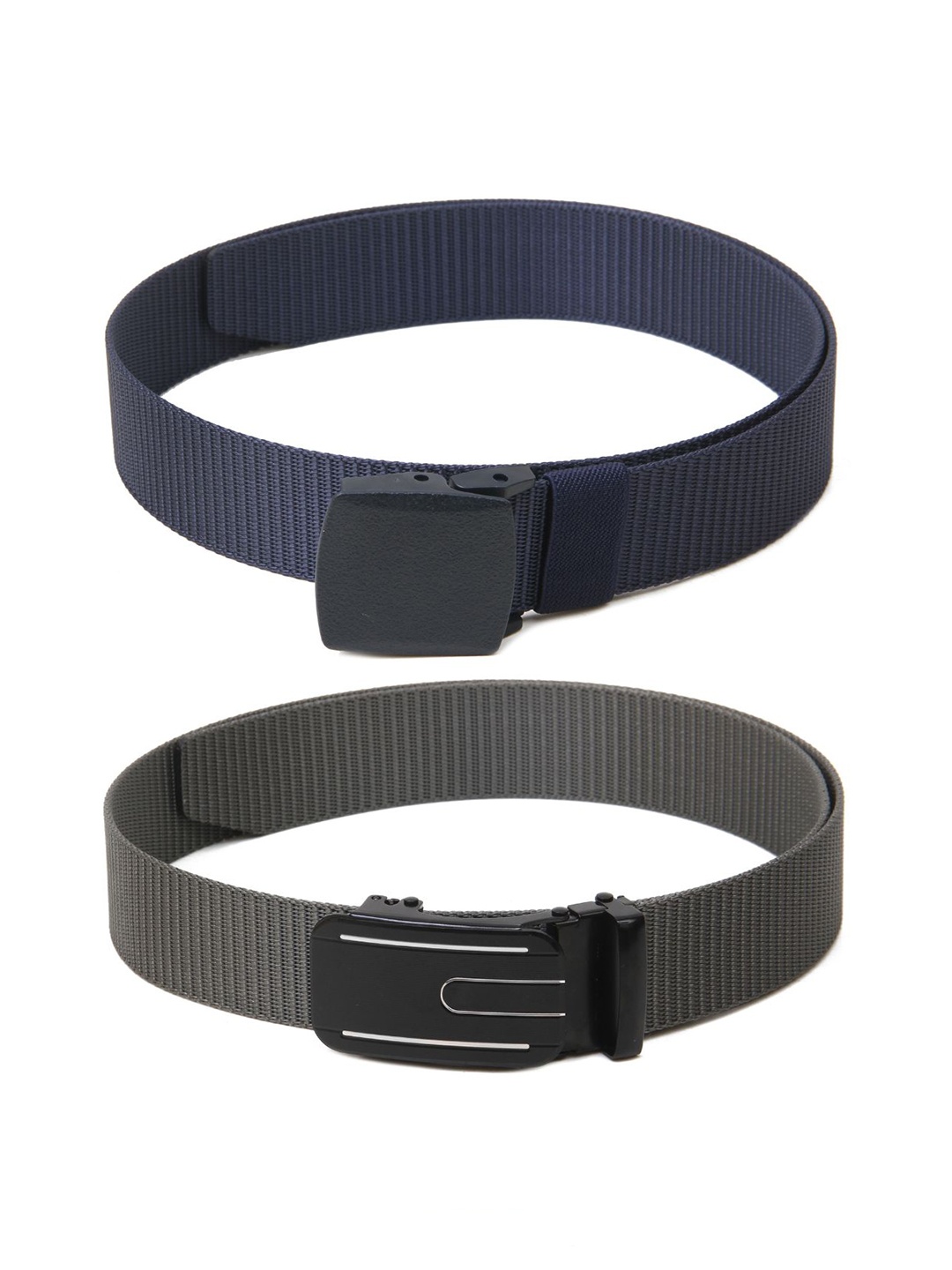 

Calvadoss Boys Set Of 2 Textured Belts, Navy blue