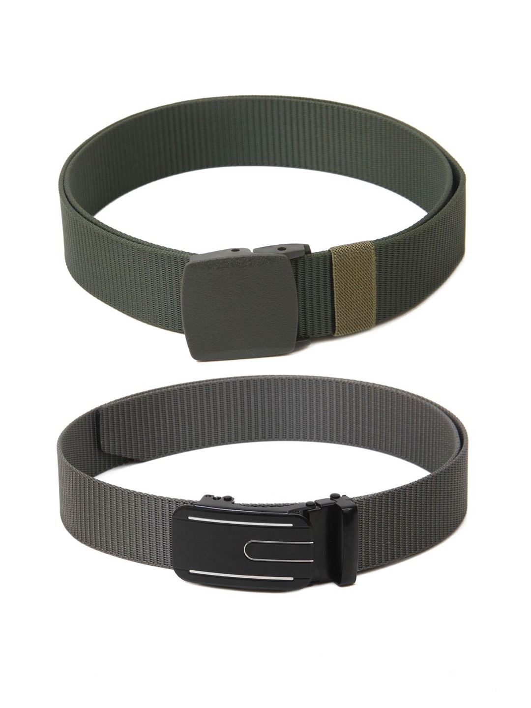 

Calvadoss Boys Set Of 2 Textured Belts, Green